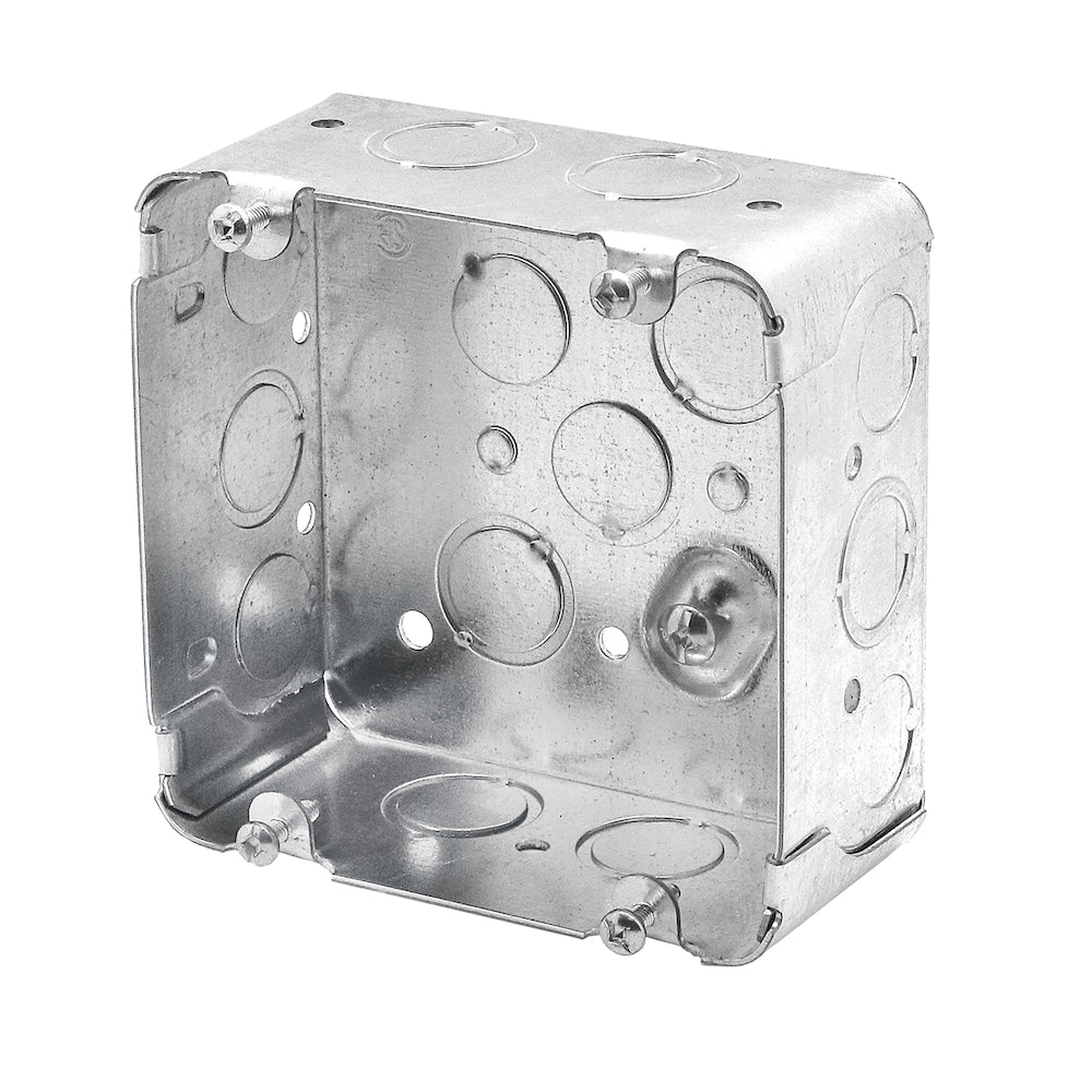 4-11/16 x 2-1/8 D. 42 cu.inch Square Steel Box (4 Pack)