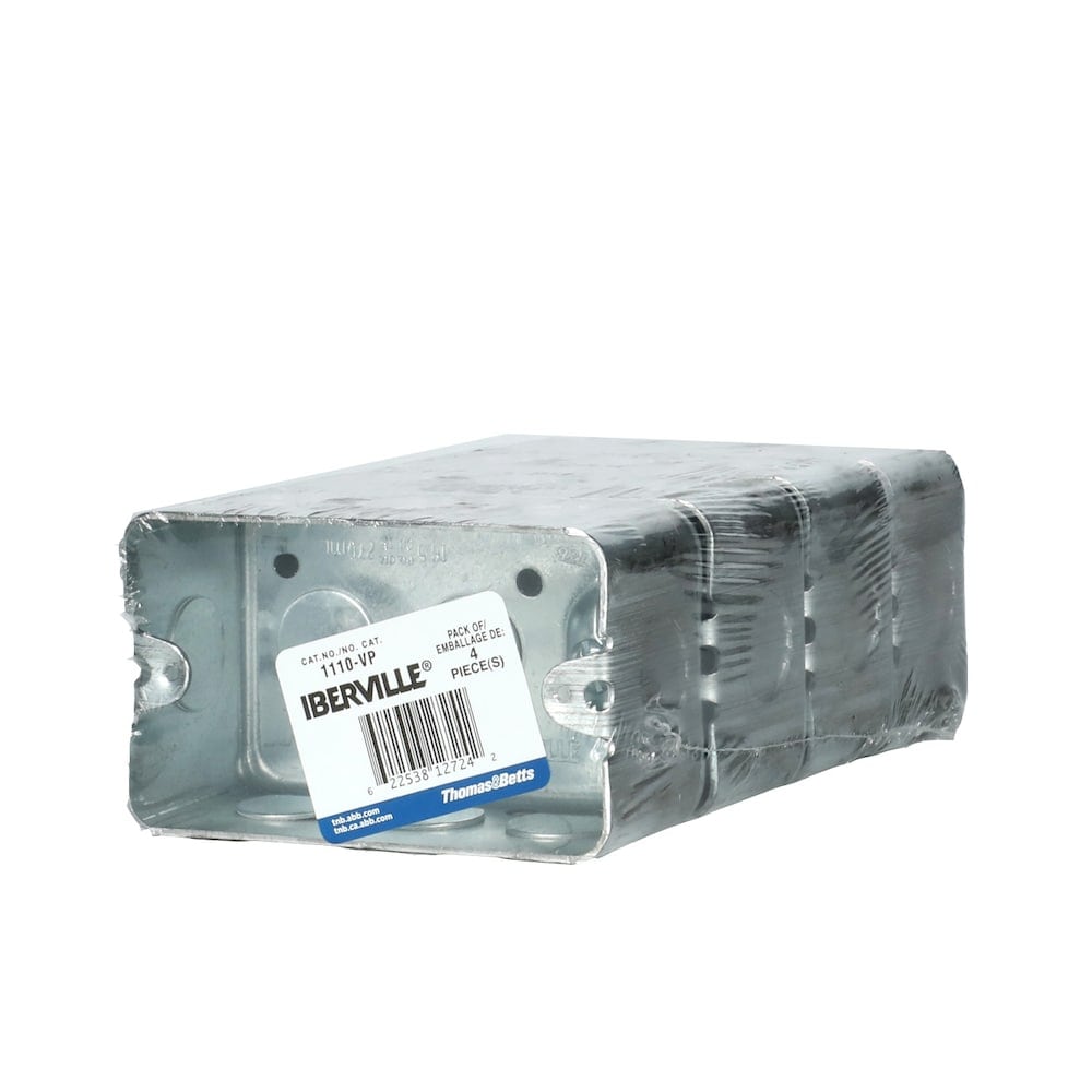 4 x 2-3/8 x 1-7/8 D. 16.5 cu.inch Rectangle Steel Surface Box (4 Pack)