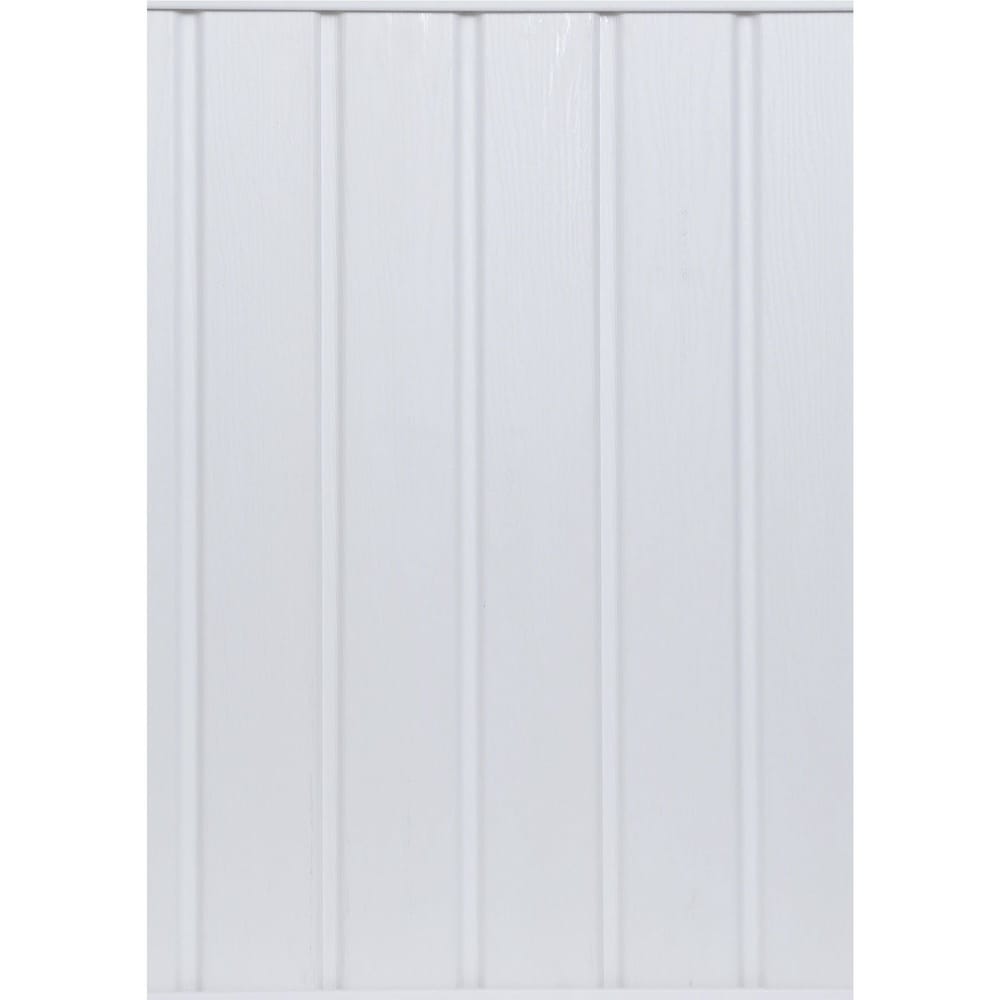 Siding/Solid Soffit (D5) Double 5-inch x 144-inch Vertical White Exterior Vinyl Siding Panel (Piece)
