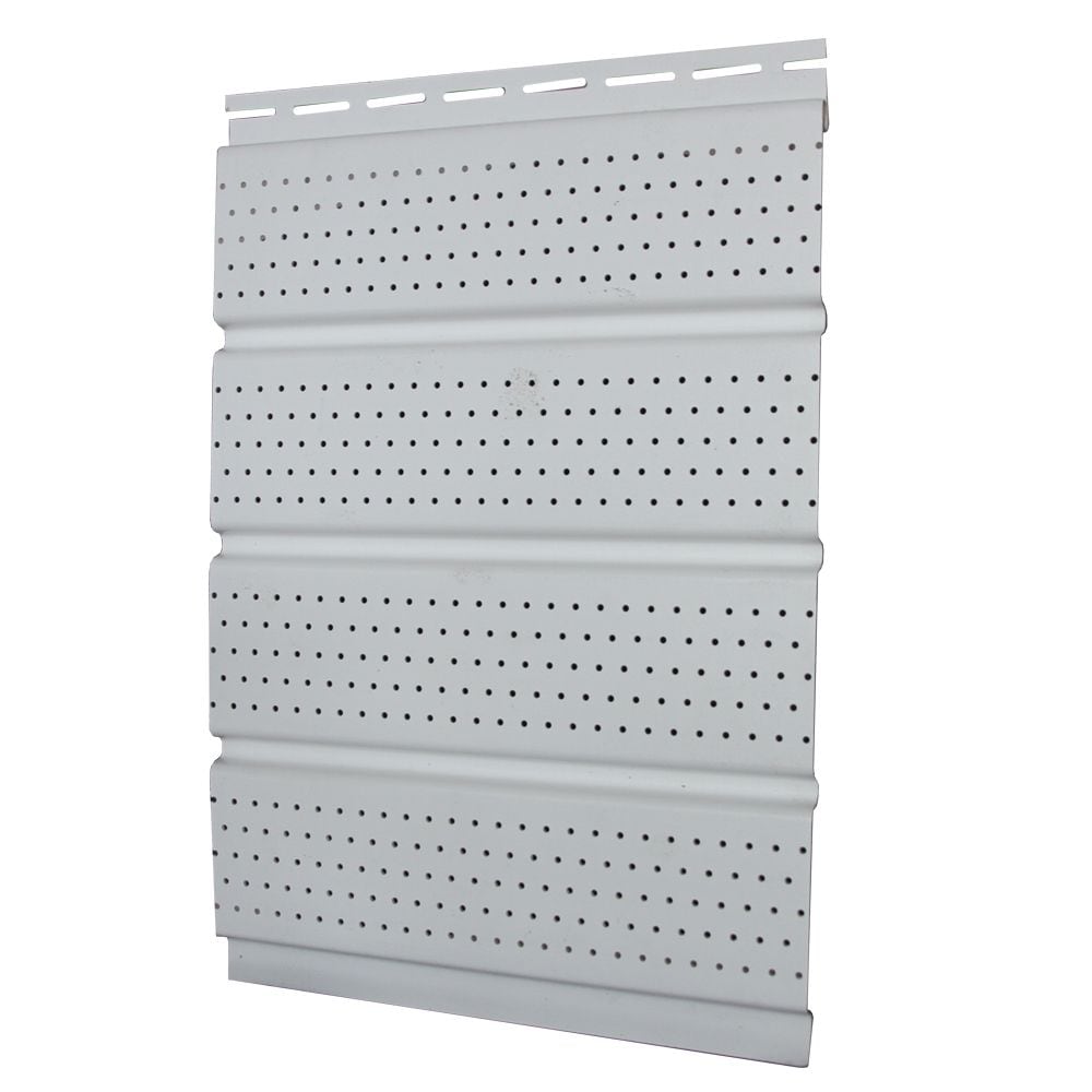 Perforated Soffit 16-inch x 144-inch White Exterior Vinyl Siding Accessory (12/Box)