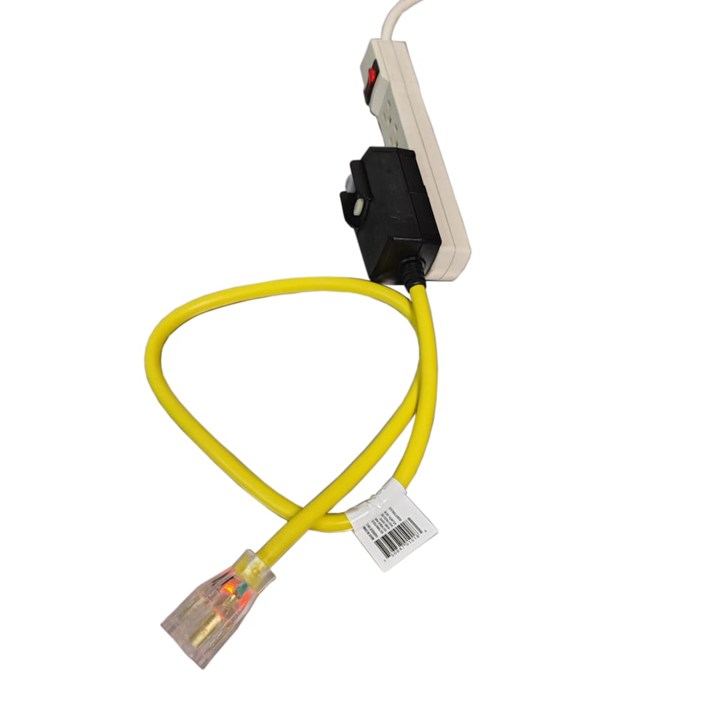 3 ft. 12 Gauge 15 Amps Indoor & Outdoor Heavy Duty Extension Cord, Yellow