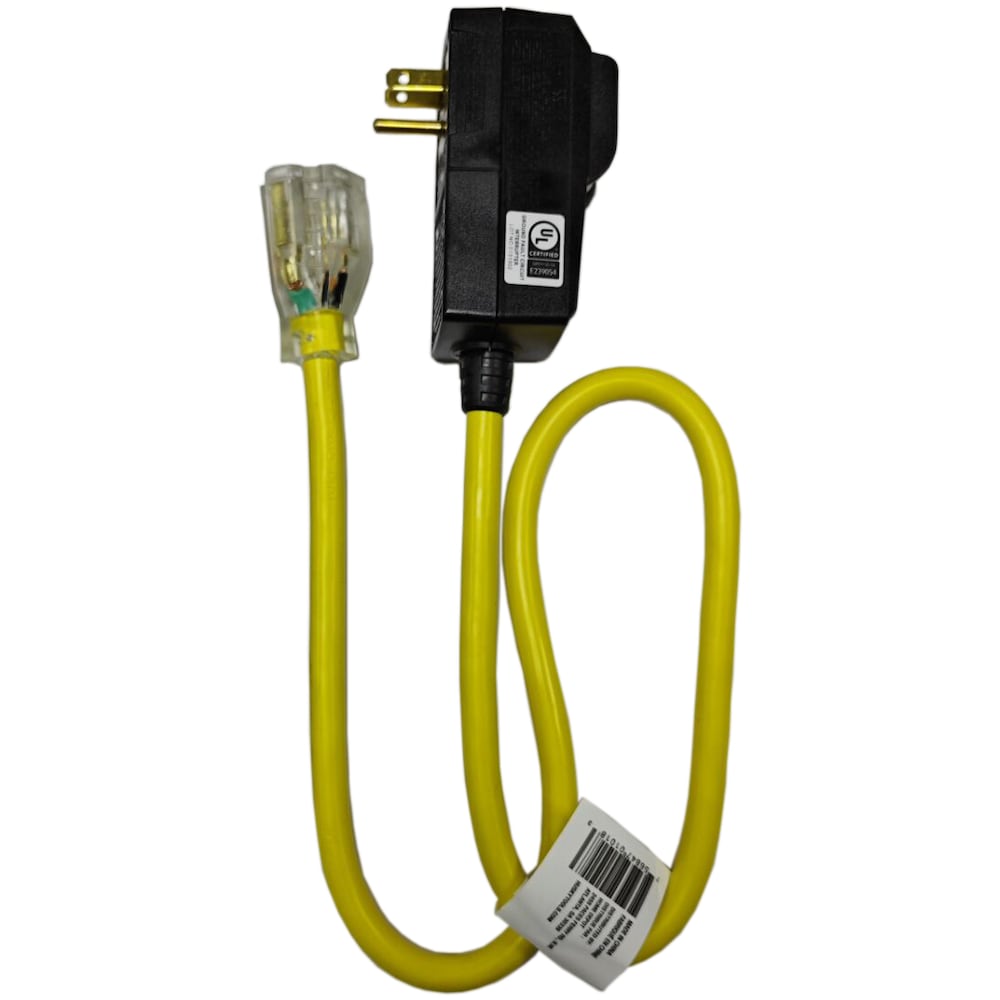 3 ft. 12 Gauge 15 Amps Indoor & Outdoor Heavy Duty Extension Cord, Yellow
