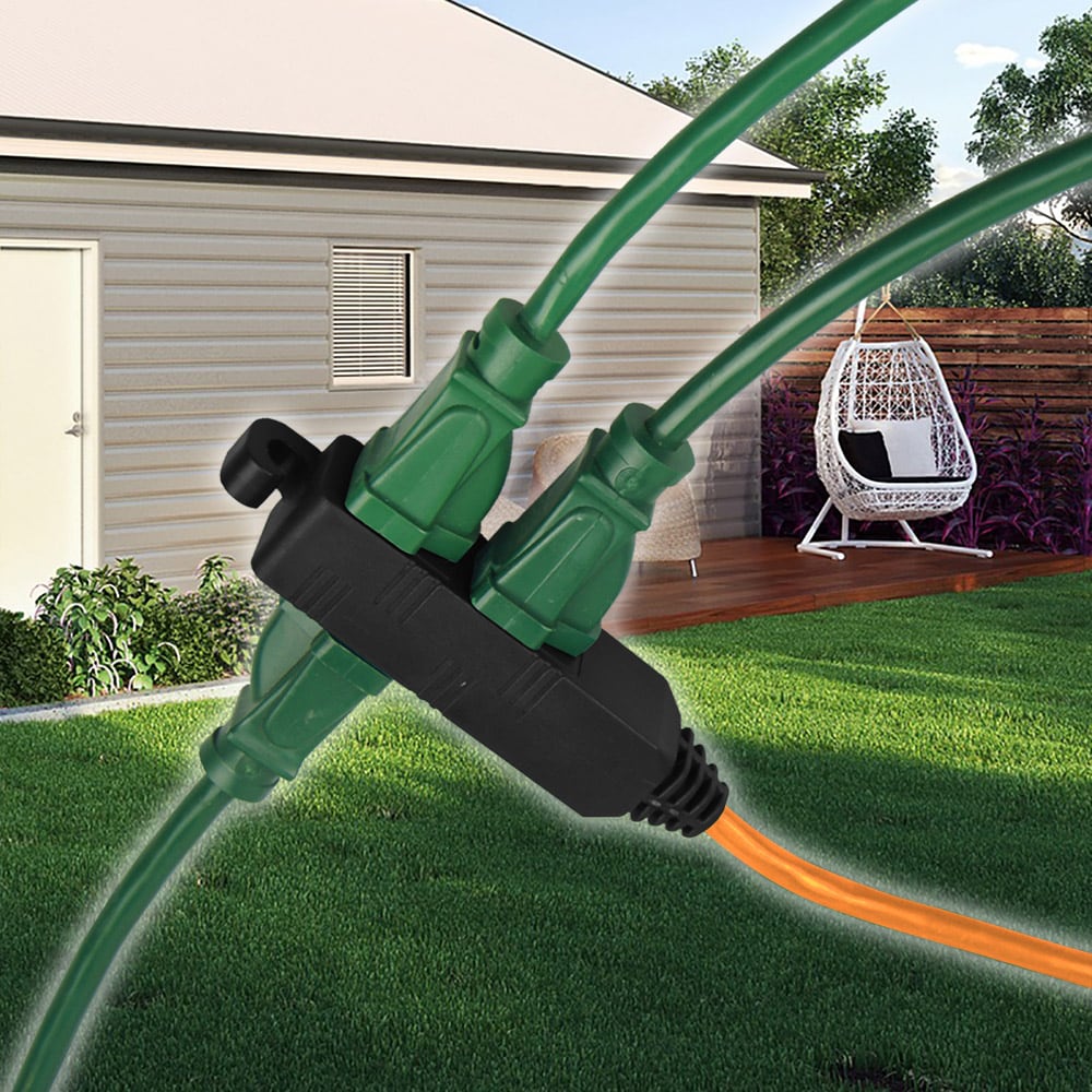 30 ft. 16 Gauge 13 Amps Indoor & Outdoor Light Duty 3-Outlets Extension Cord, Orange