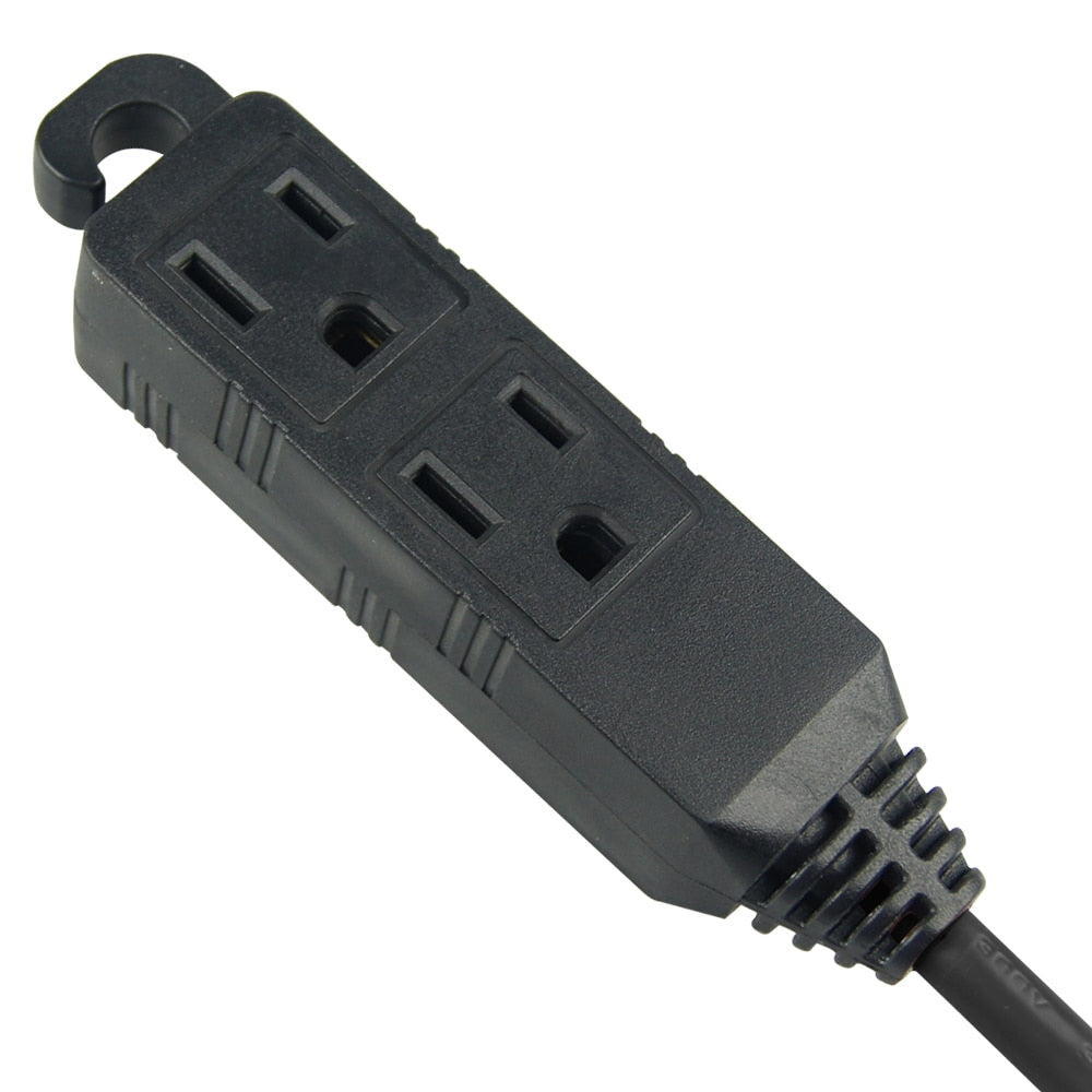 15 ft. 16 Gauge 13 Amps Indoor & Outdoor Light Duty Extension Cord, Black