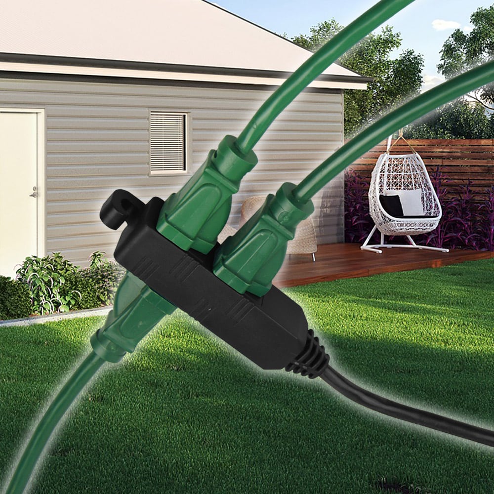 15 ft. 16 Gauge 13 Amps Indoor & Outdoor Light Duty Extension Cord, Black