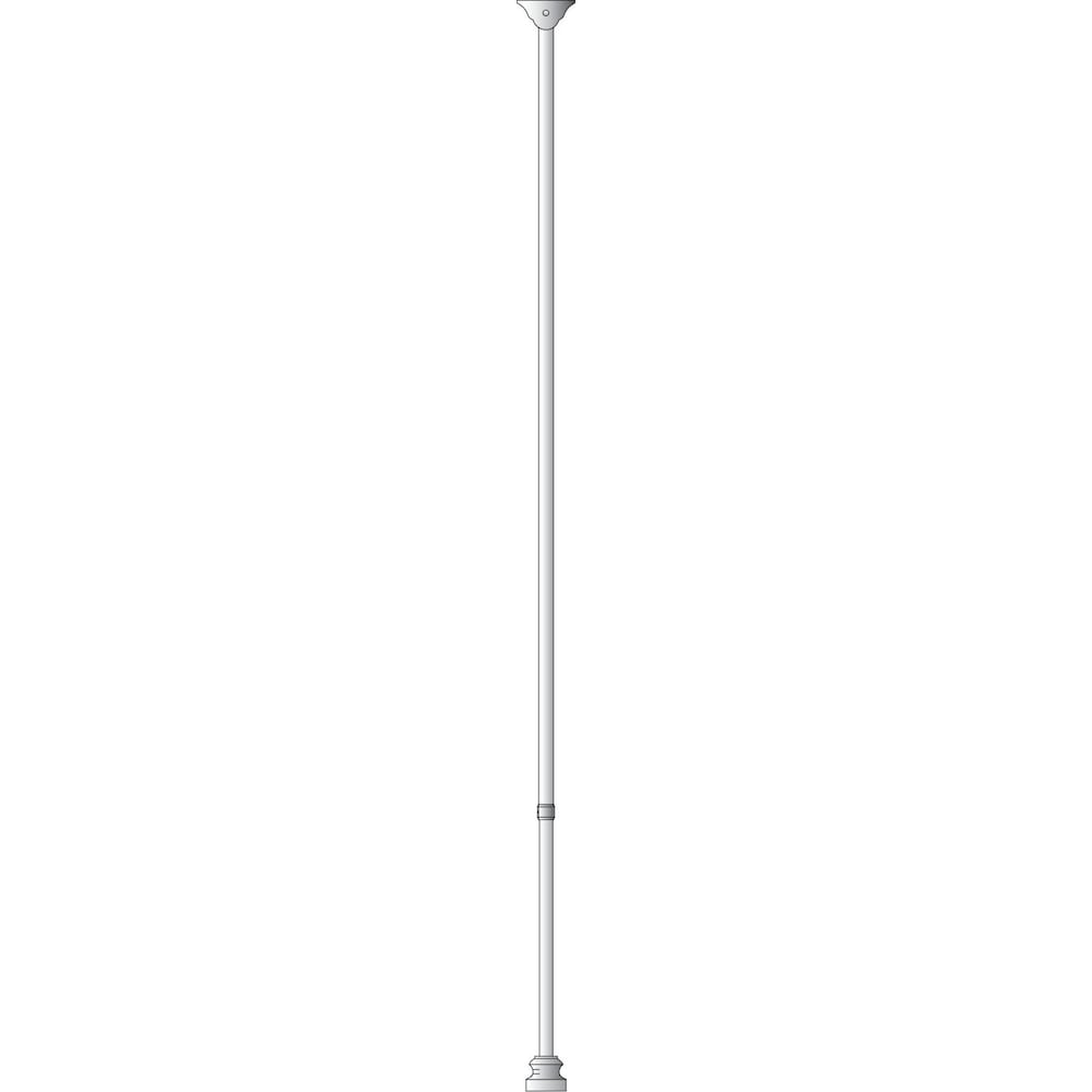 30 1/4-inch to 38-inch Satin Black Adjustable Wrought Iron Plain Baluster