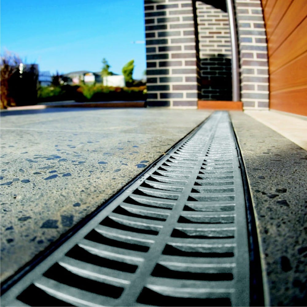 40 in. Storm Drain Deep Channel Drain Series with Portland Grey Grate