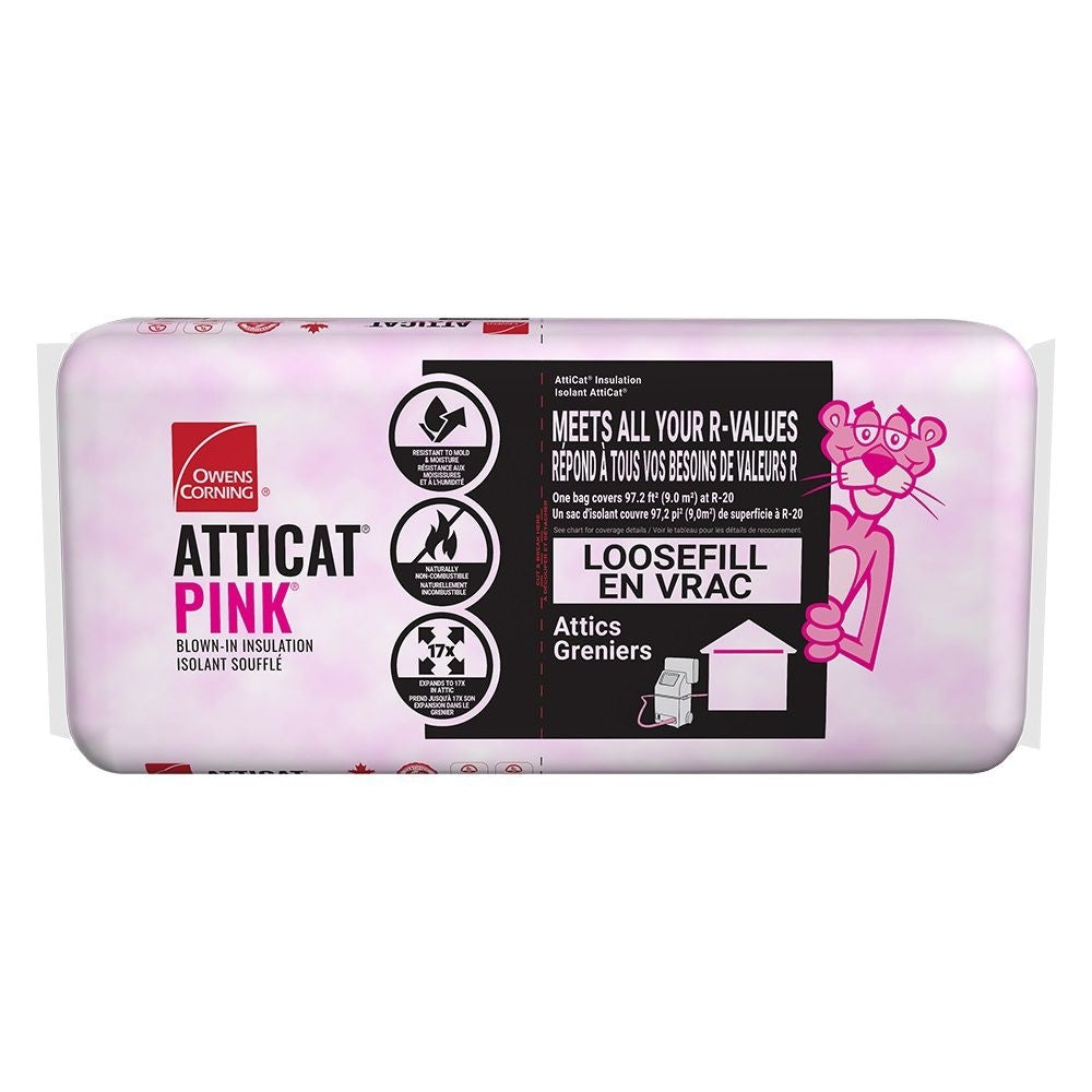 AttiCat Expanding PINK FIBERGLAS Blown-In Insulation (32.6 sq.ft.)