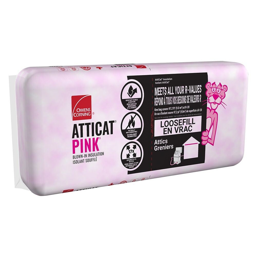 AttiCat Expanding PINK FIBERGLAS Blown-In Insulation (32.6 sq.ft.)