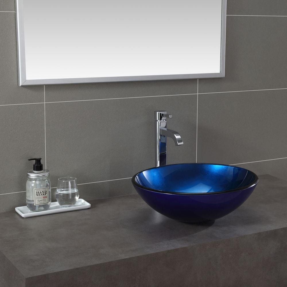 Robinet de salle de bain à arc élevé à 1 poignée et trou unique Rainfall en chrome avec poignée à levier