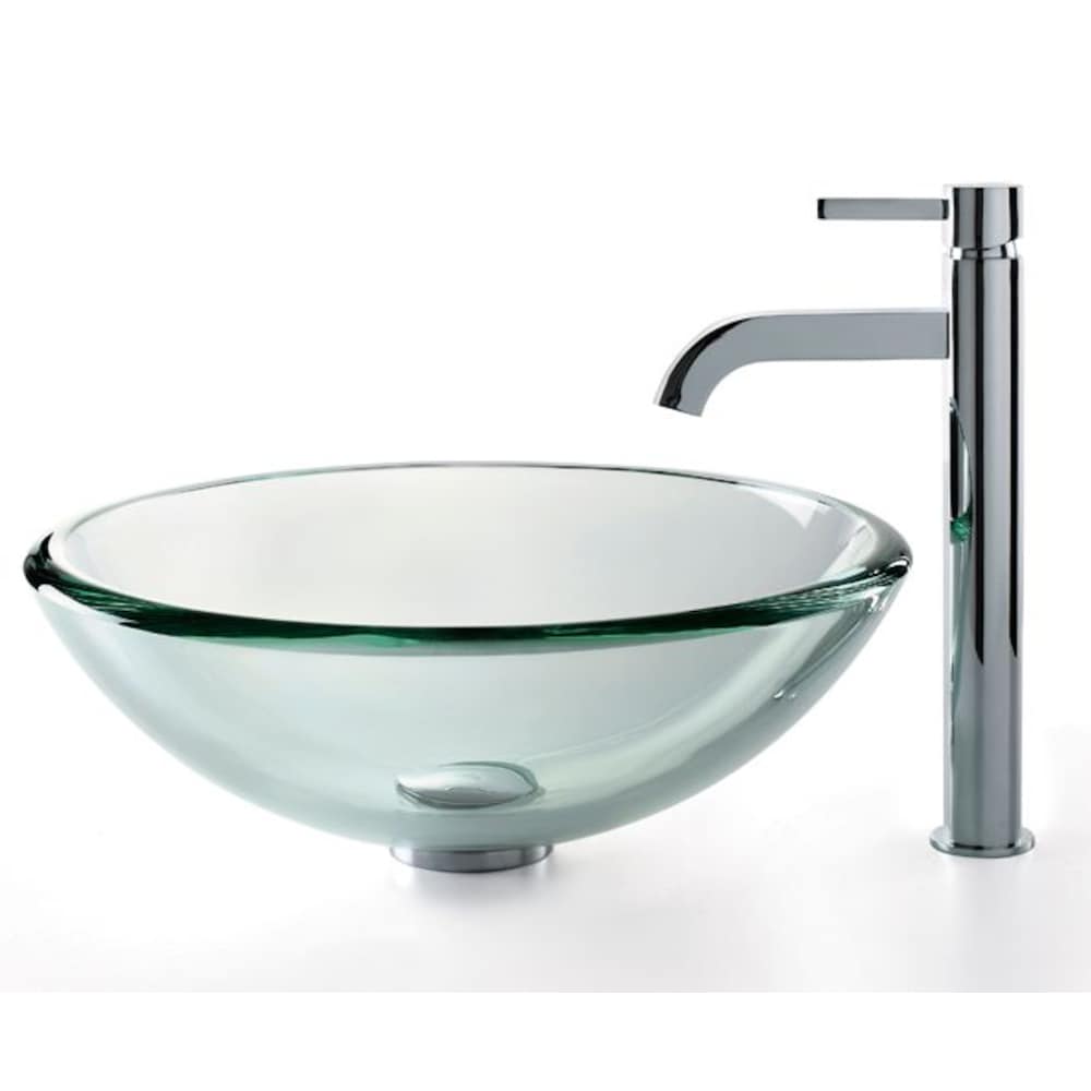 Robinet de salle de bain à arc élevé à 1 poignée et trou unique Rainfall en chrome avec poignée à levier