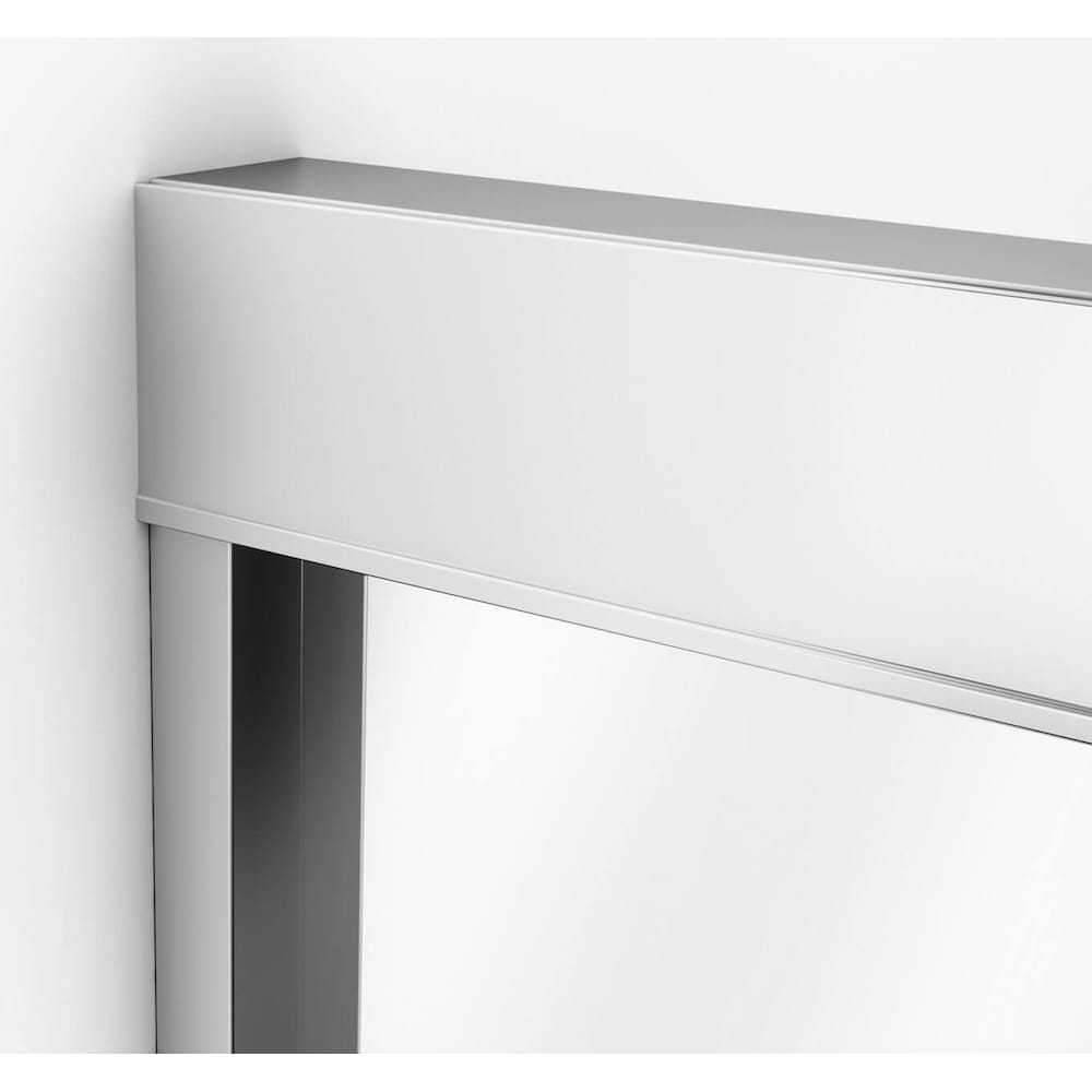 Tonik SC 55 to 59 in. W x 57 in. H Semi-Frameless ByPass Sliding Bathtub Door in Chrome with Clear Tempered Glass, Soft Close