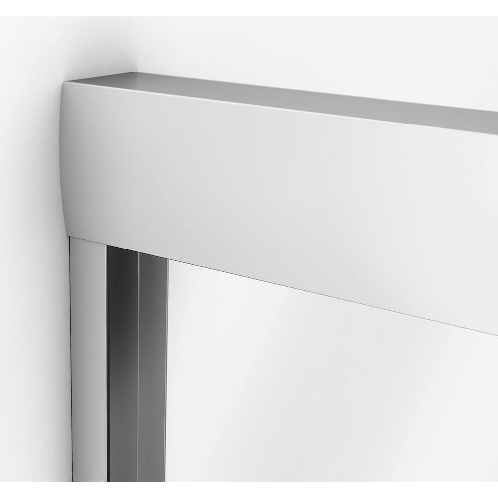 Tonik SC 55 to 59 in. W x 57 in. H Semi-Frameless ByPass Sliding Bathtub Door in Chrome with Clear Tempered Glass, Soft Close