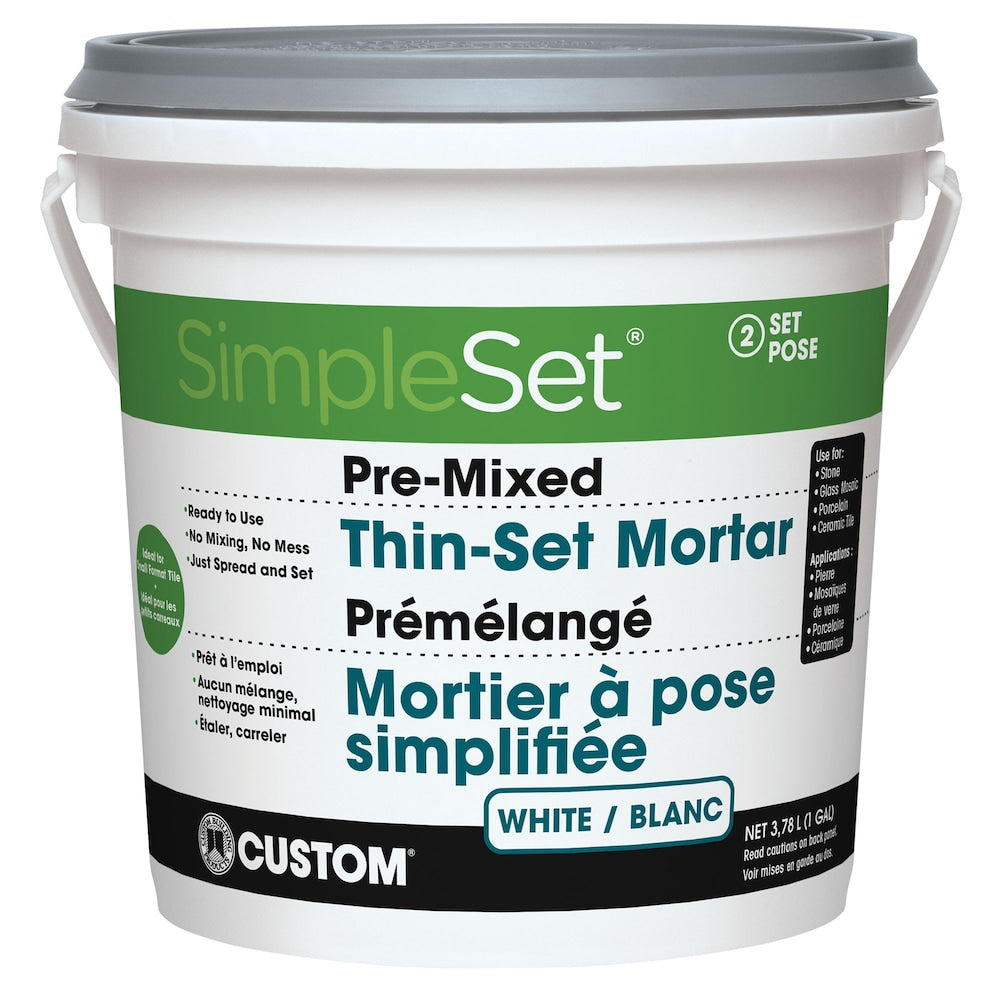 Mortier-colle pré-mélangé blanc SimpleSet de 1 gal (14,25 lb)