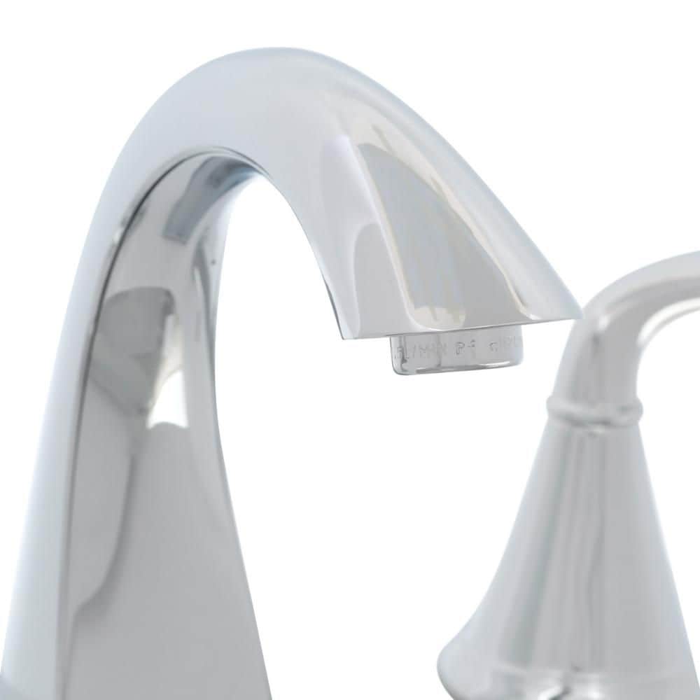 Robinet de lavabo de salle de bain à 2 poignées et à large bec de 8 pouces en chrome poli Pasadena
