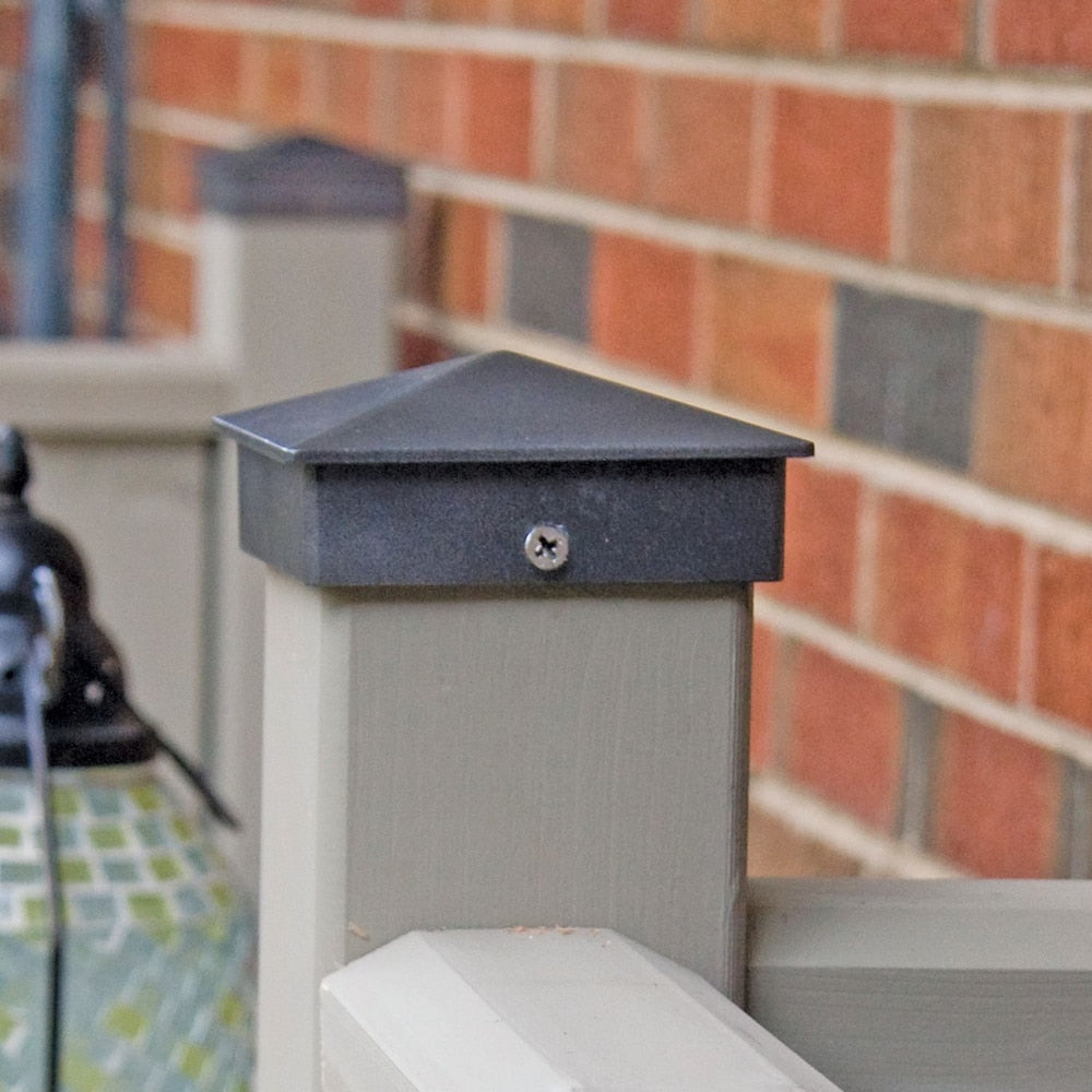 4 inch x 4 inch Metallic Aluminum Post Cap