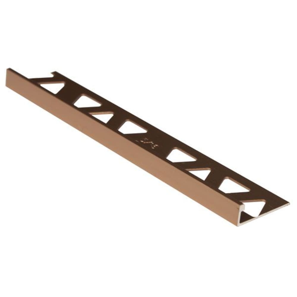 Bordure de carrelage en aluminium 1/2 pouce (12 mm) - 8 pieds - Bronze foncé satiné - (paquet de 10)