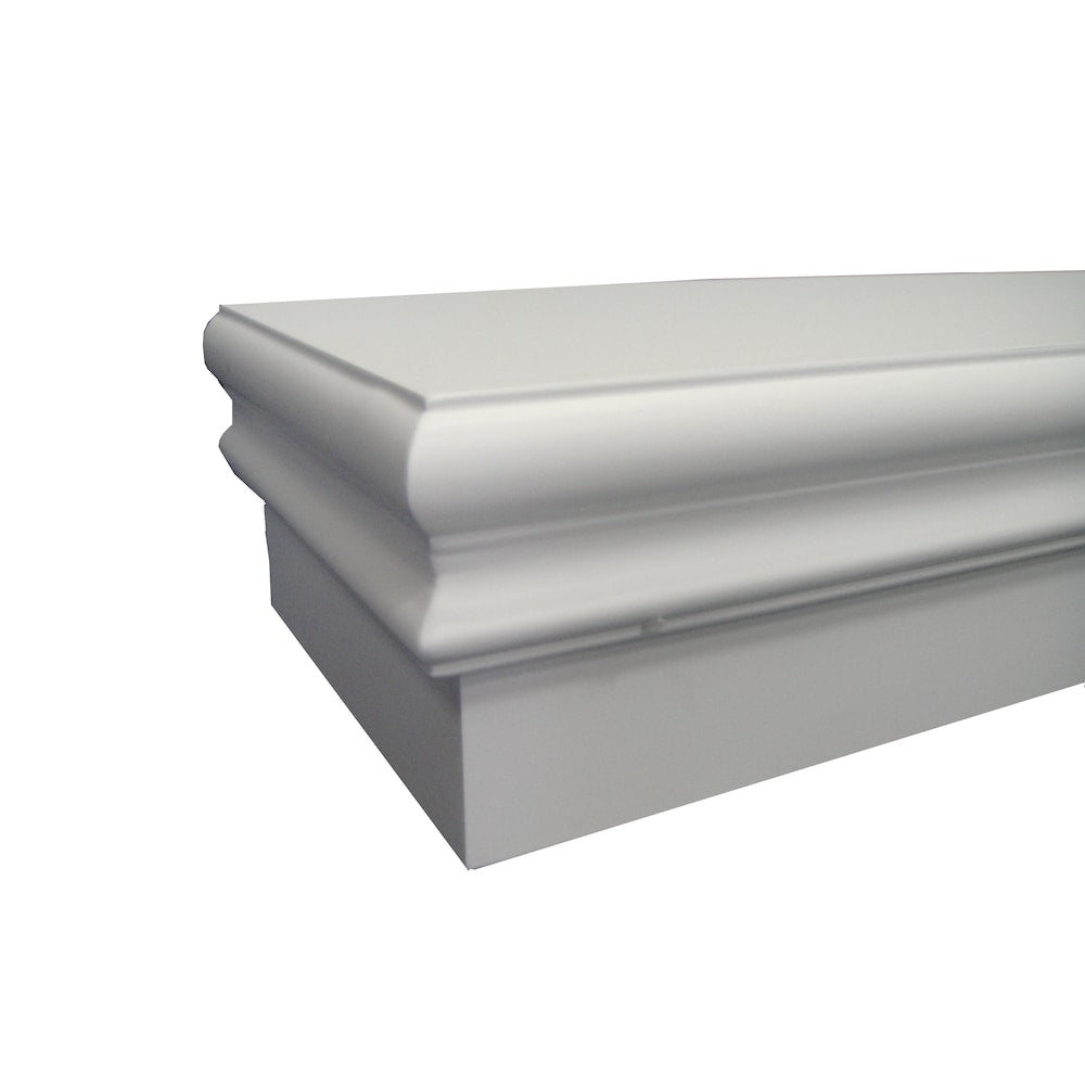 Étagère de cheminée transitionnelle Montego de 60 pouces en blanc brillant