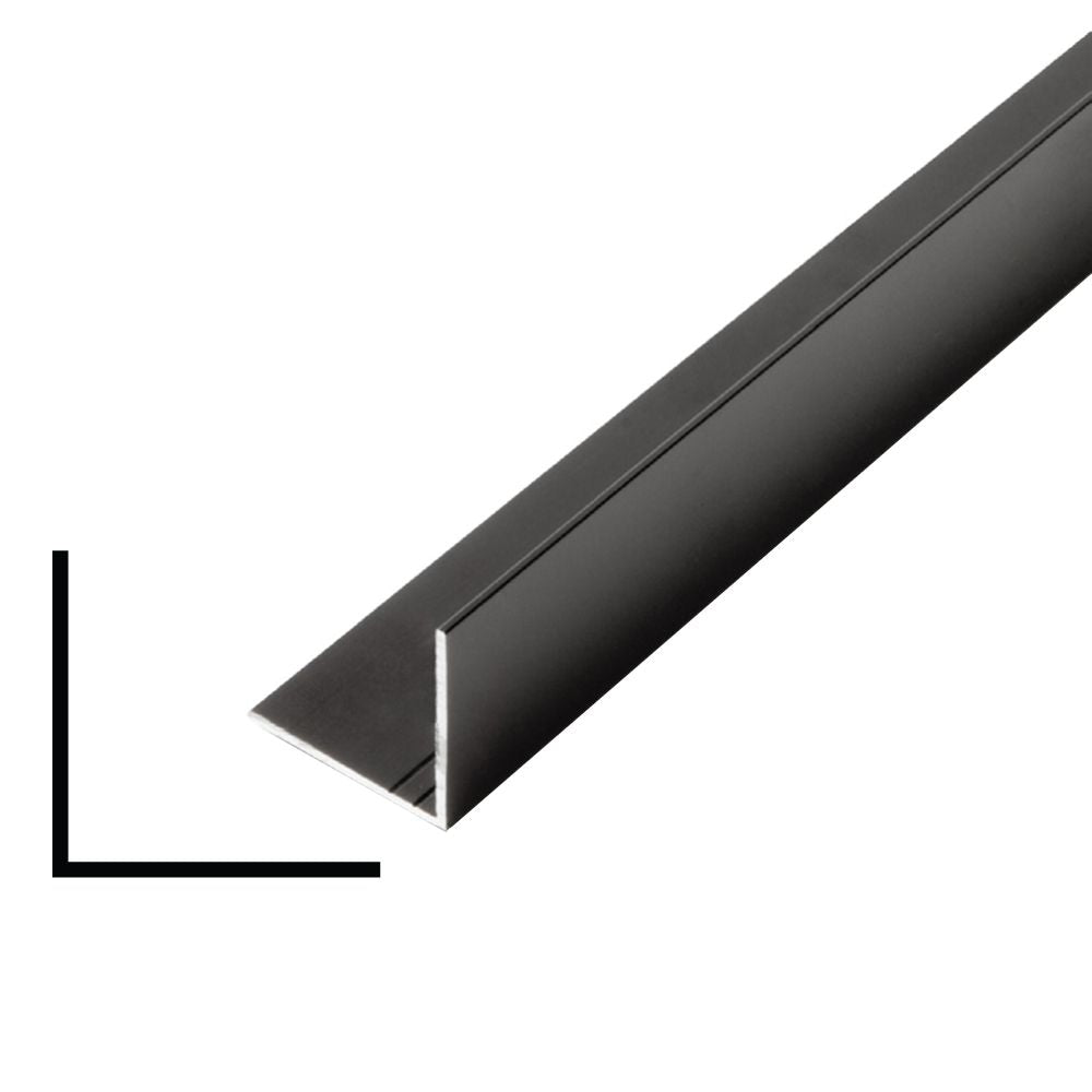 1-inch x 1-inch x 8 ft. Metal Angle in Black