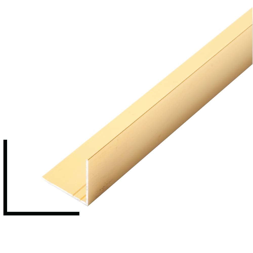 1-inch x 1-inch x 8 ft. Primed Anodized Aluminum Angle Mira in Gold