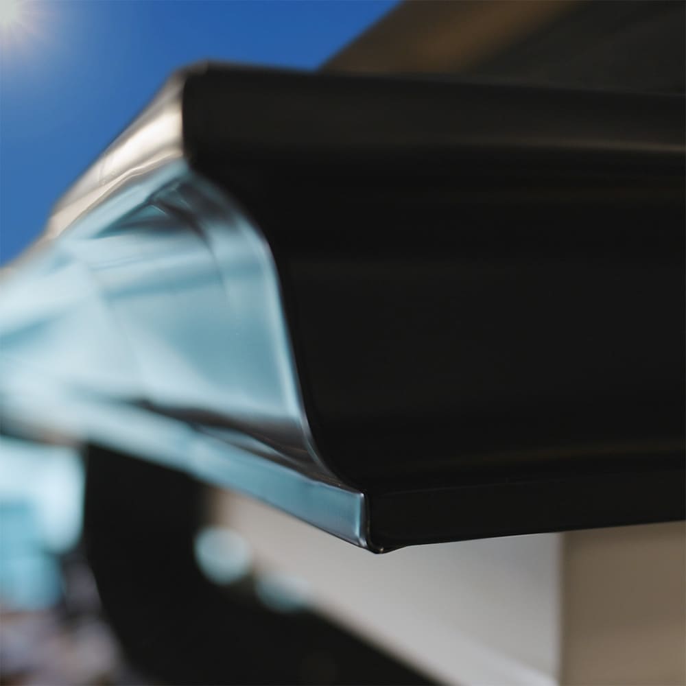 5-inch Aluminum Gutter (Eavestrough) Right End Cap in Black