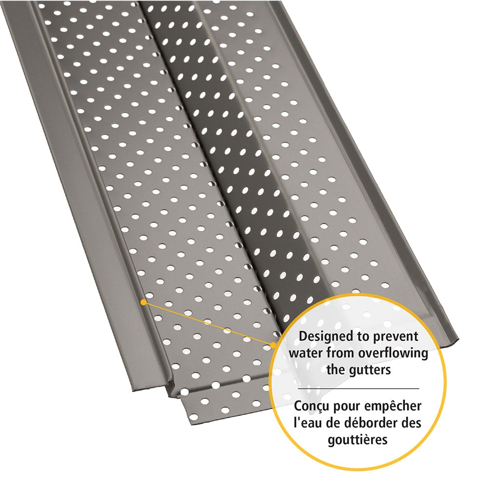 4 ft. L x 4-inch W Heavy-Duty Aluminum Gutter (Eavestrough) Guard (5-Pack)