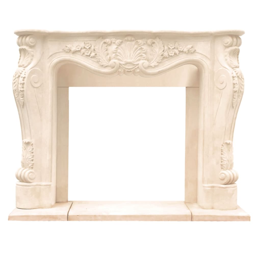 Chateau Series Louis XIII Cast Stone Mantel