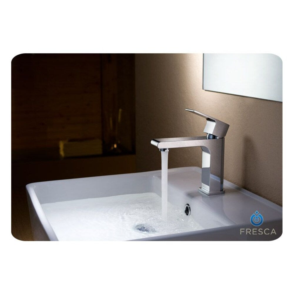 Allaro Single Hole 1-Handle Low Arc Bathroom Faucet in Chrome with Lever Handle