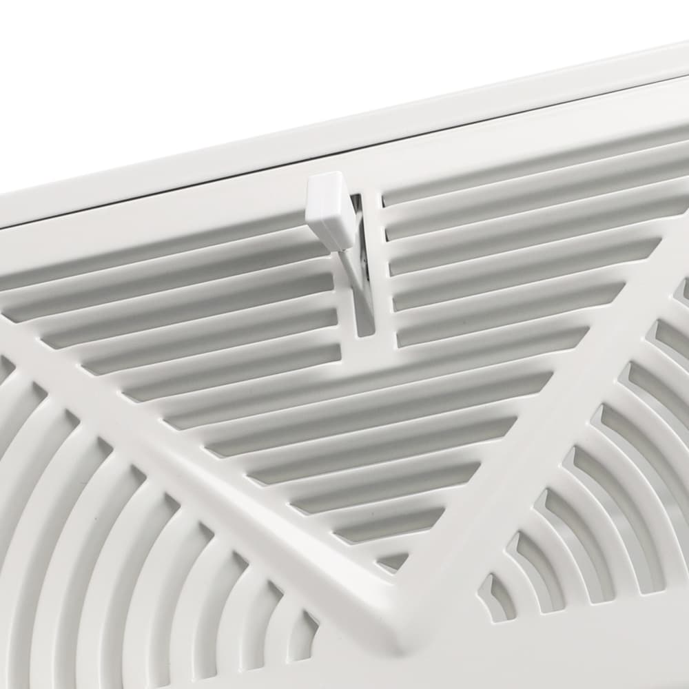 18-in Baseboard Diffuser Register, Steel, White