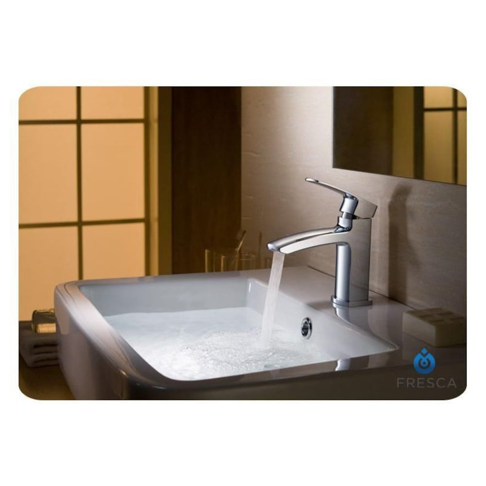 Fiora Single Hole 1-Handle Low Arc Bathroom Faucet in Chrome with Lever Handle