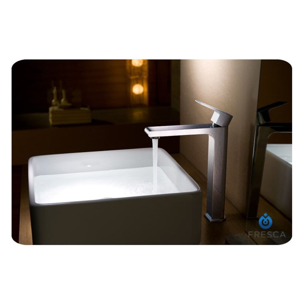 Allaro Single Hole 1-Handle Low Arc Bathroom Faucet in Chrome with Lever Handle
