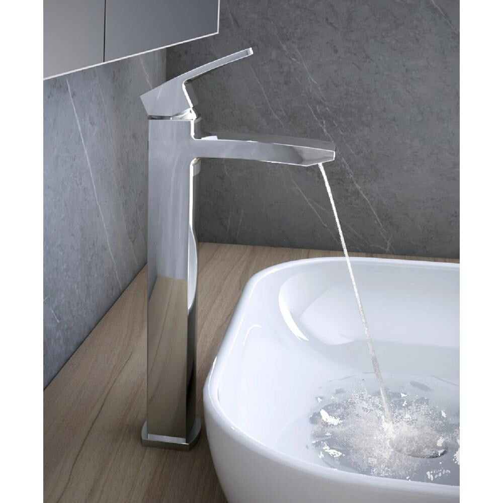 Fiora Single Hole 1-Handle Low Arc Bathroom Faucet in Chrome with Lever Handle