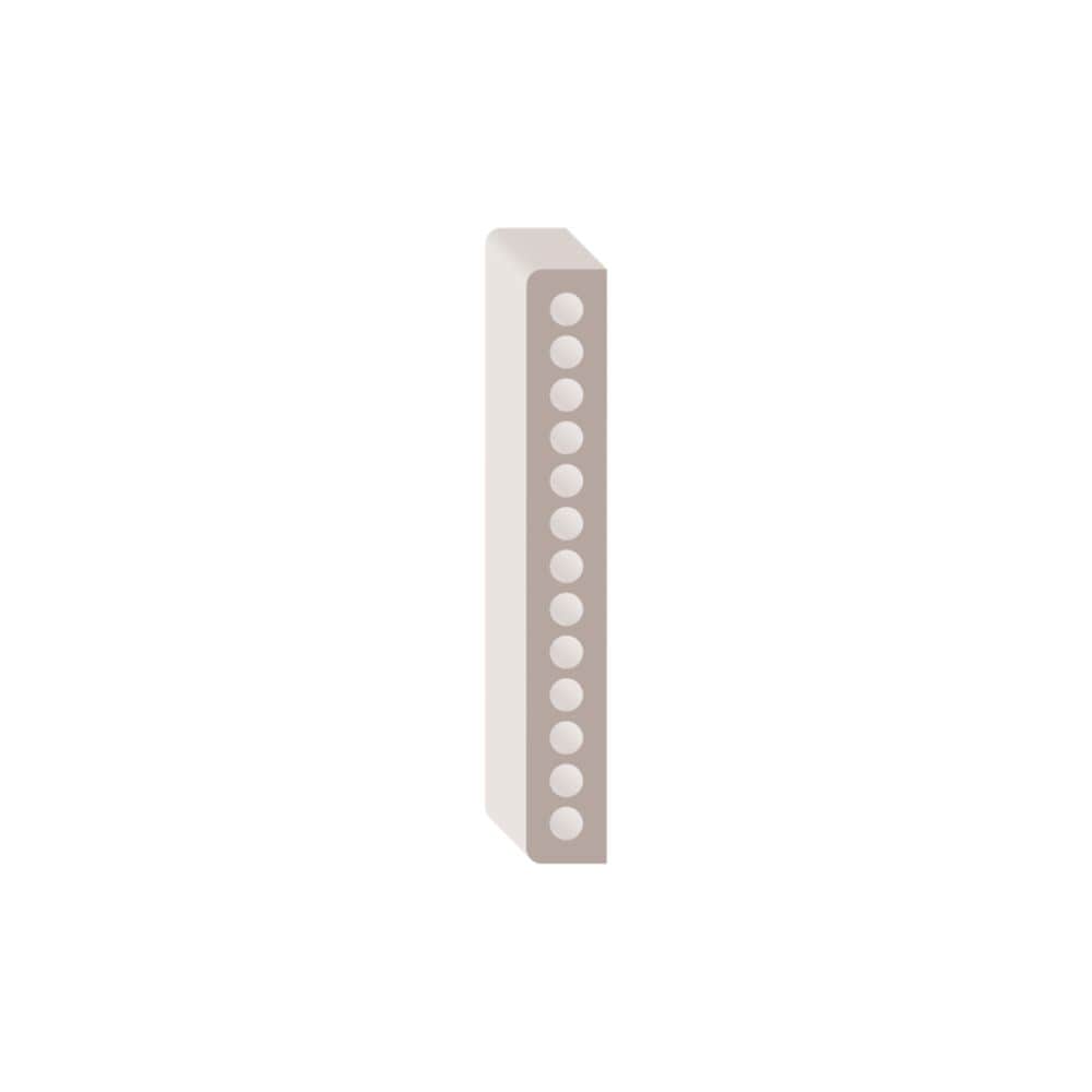 1/2-inch x 3-1/2-inch x 8 ft. Primed Paintable Rot Resistant PVC Baseboard Moulding