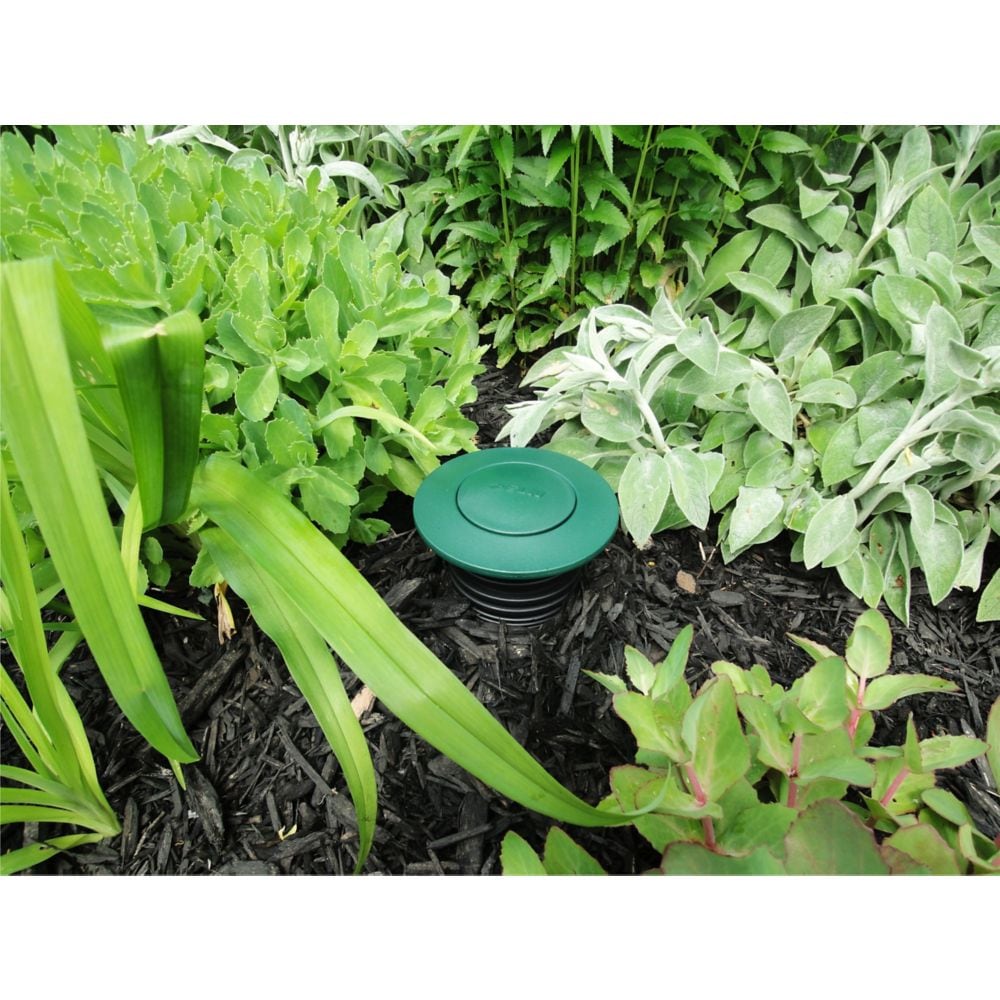 Émetteur escamotable avec coude flexible et extensible, fonction auto-drainante