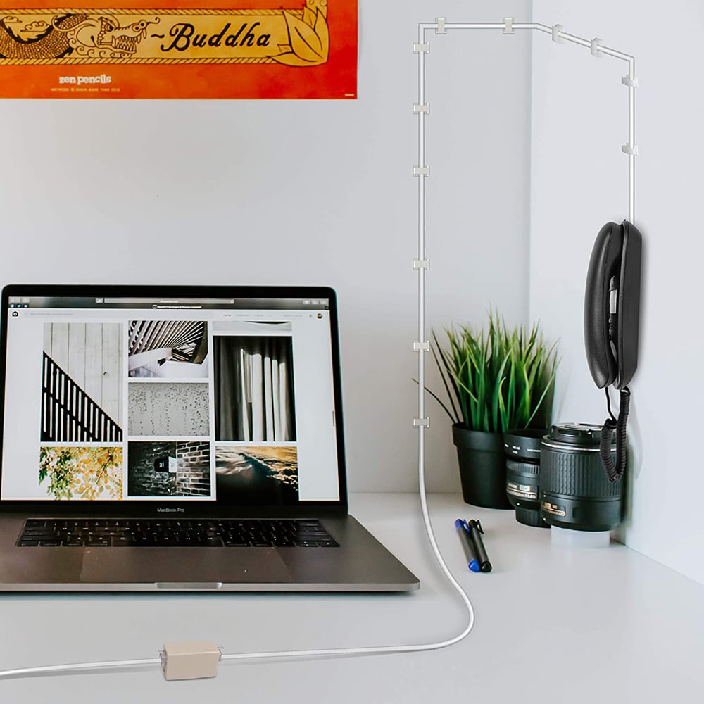 25 ft. White Telephone Line Cable Cord