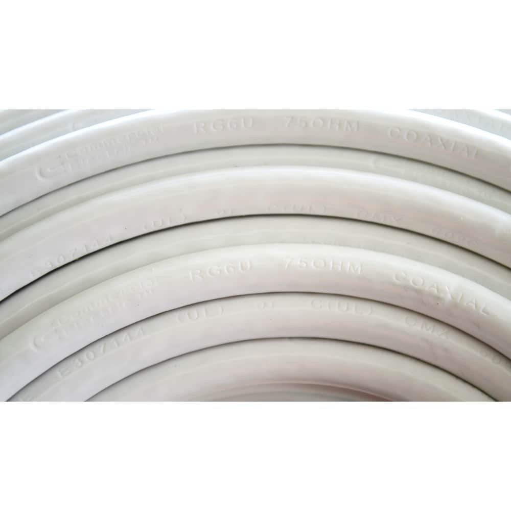 15 ft. RG-6 White Coaxial Cable