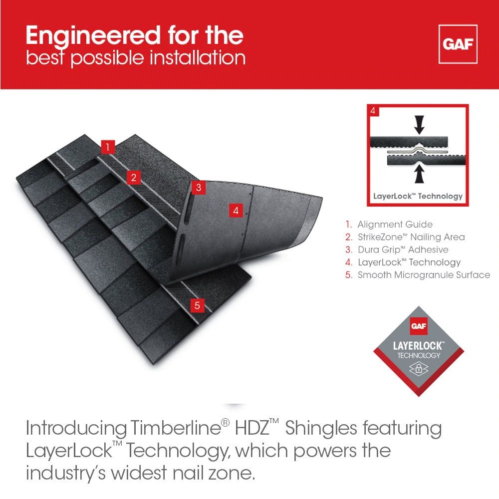 Bardeaux laminés haute définition Timberline HDZ Barkwood (33,3 pi2 par paquet) (21 pièces)