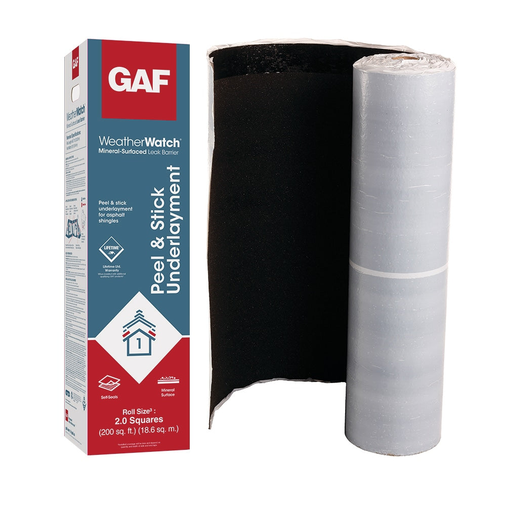 WeatherWatch 200 sq. ft. Mineral-Surfaced Peel and Stick Roof Leak Barrier Roll