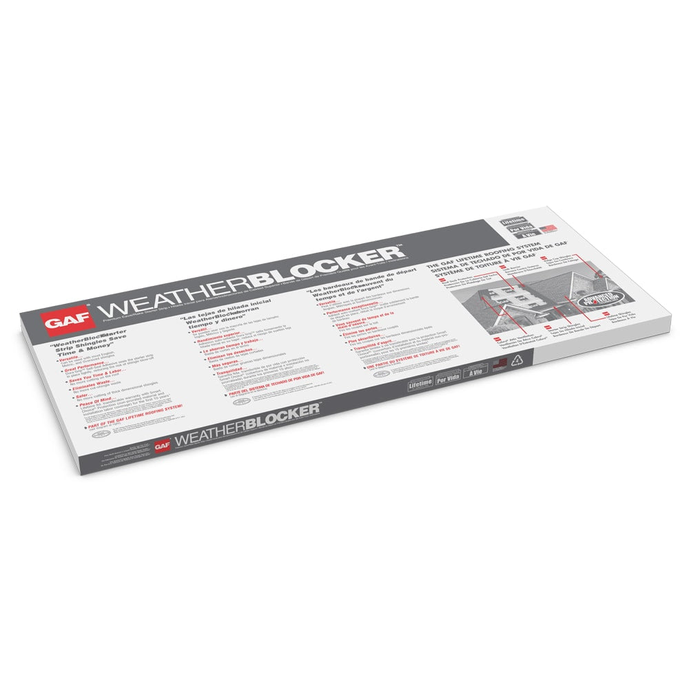 WeatherBlocker 50 lin. ft. Premium Eave and Rake Roofing Starter Strip Shingles