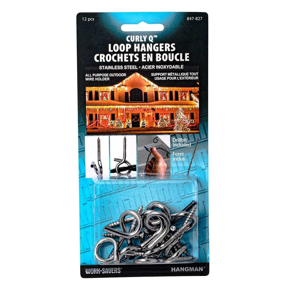 Cintres en acier inoxydable pour extérieur Hangman Curly Q - 12 pièces