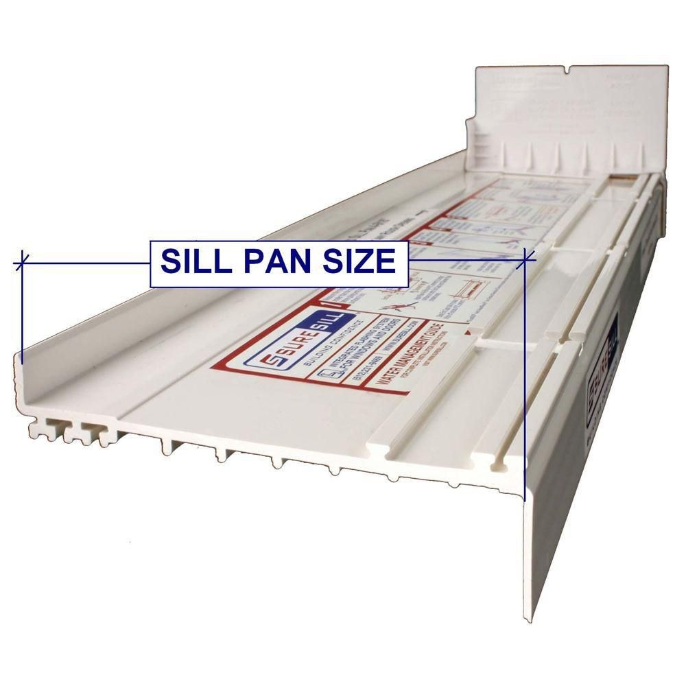 4-1/8-inch x 80-inch PVC Sloped Sill Pans for Door and Window Installation and Flashing in White (10-Pack)