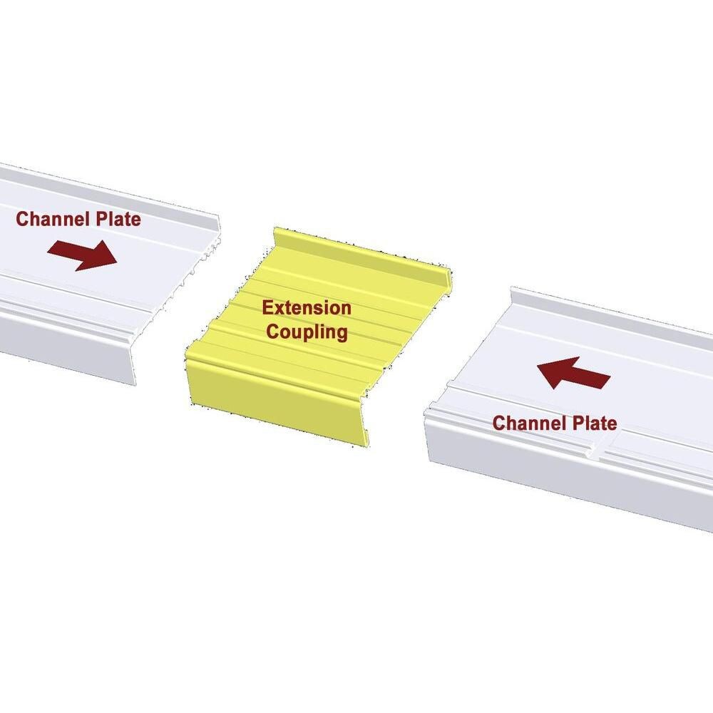 4 1/8-inch Sloped Sill Pan Extension Coupling in White