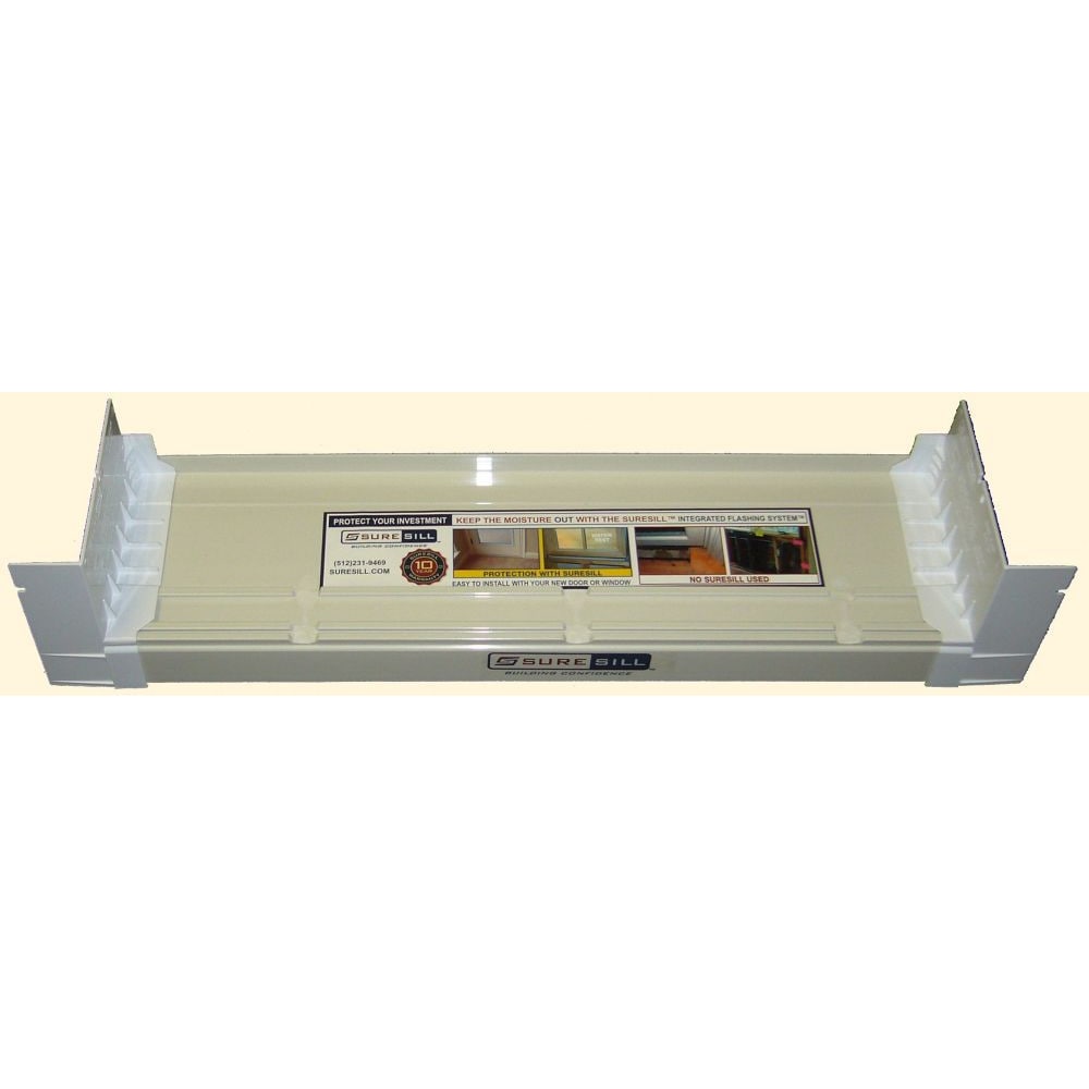 4 9/16-inch x 150-inch PVC Sloped Sill Pan for Door and Window Installation and Flashing in White