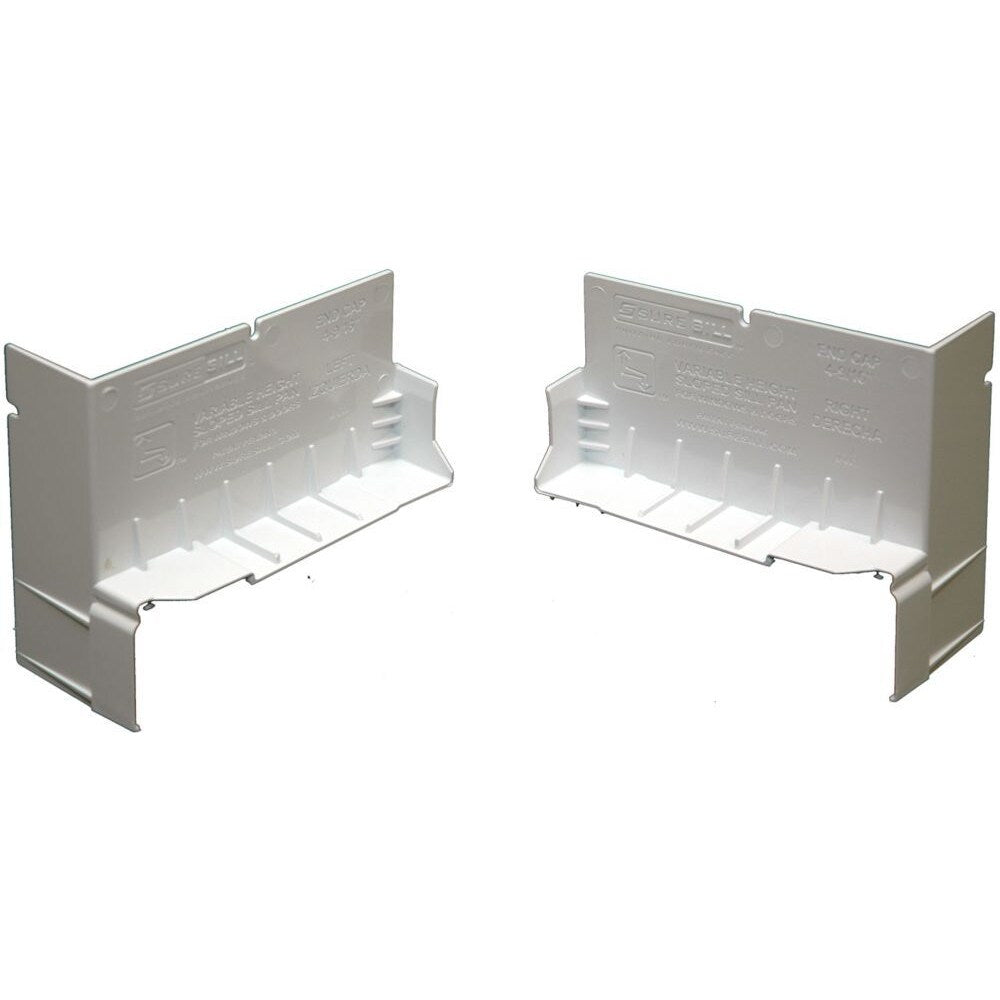 4 9/16-inch Sloped Sill Pan End Caps in White