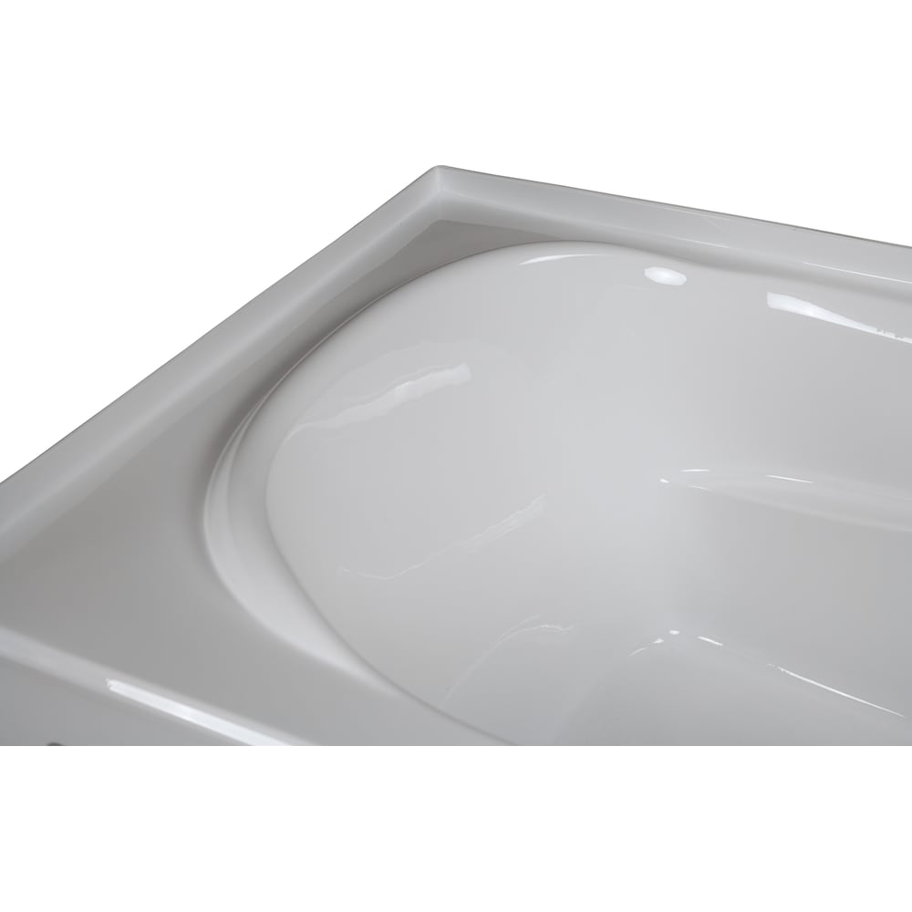 Baignoire rectangulaire en acrylique Prescott de 60 po x 30 po x 20 po de hauteur, drain à droite, profondeur de trempage de 13 po, blanche