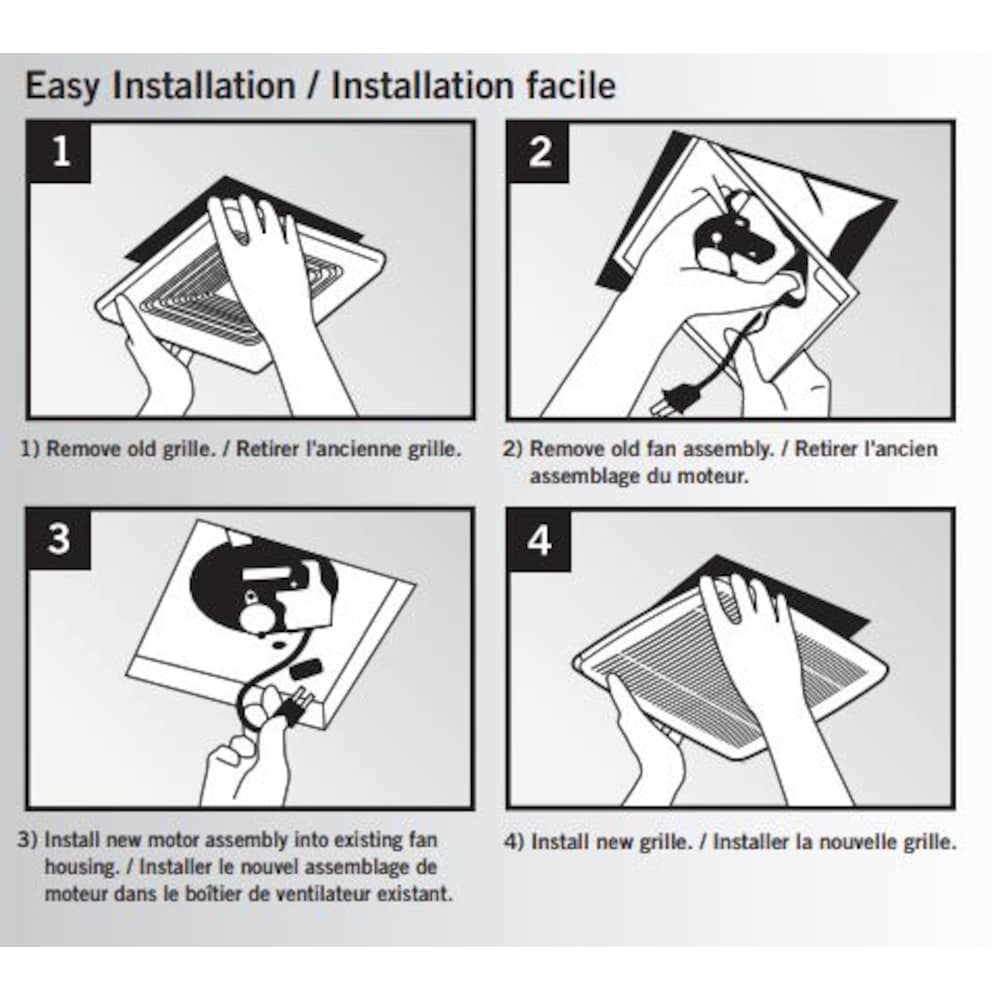 60 CFM 3.0 Sones Bathroom Fan Upgrade Kit (for bathrooms up to 55 sq. ft.)