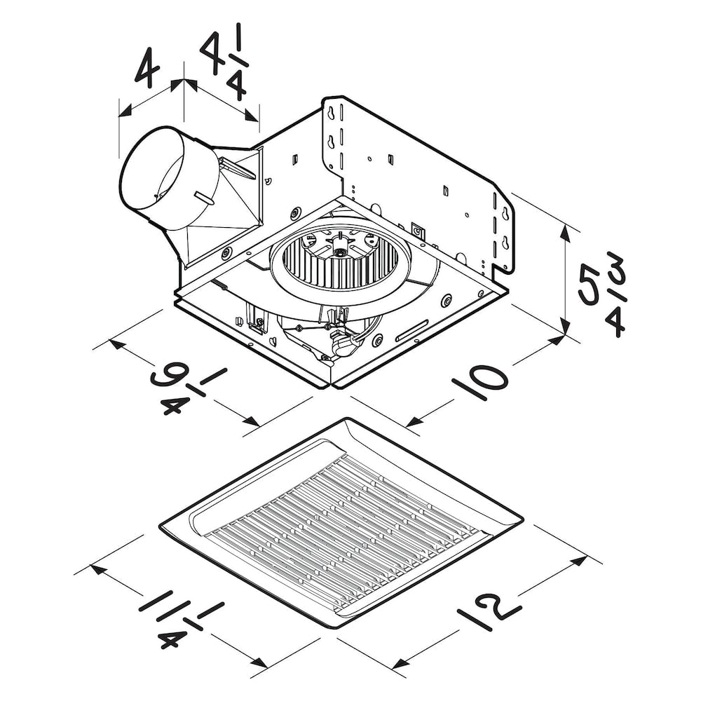 Flex Series 80 CFM 1.5 Sones Bathroom Fan, ENERGY STAR® (for bathrooms up to 75 sq. ft.)