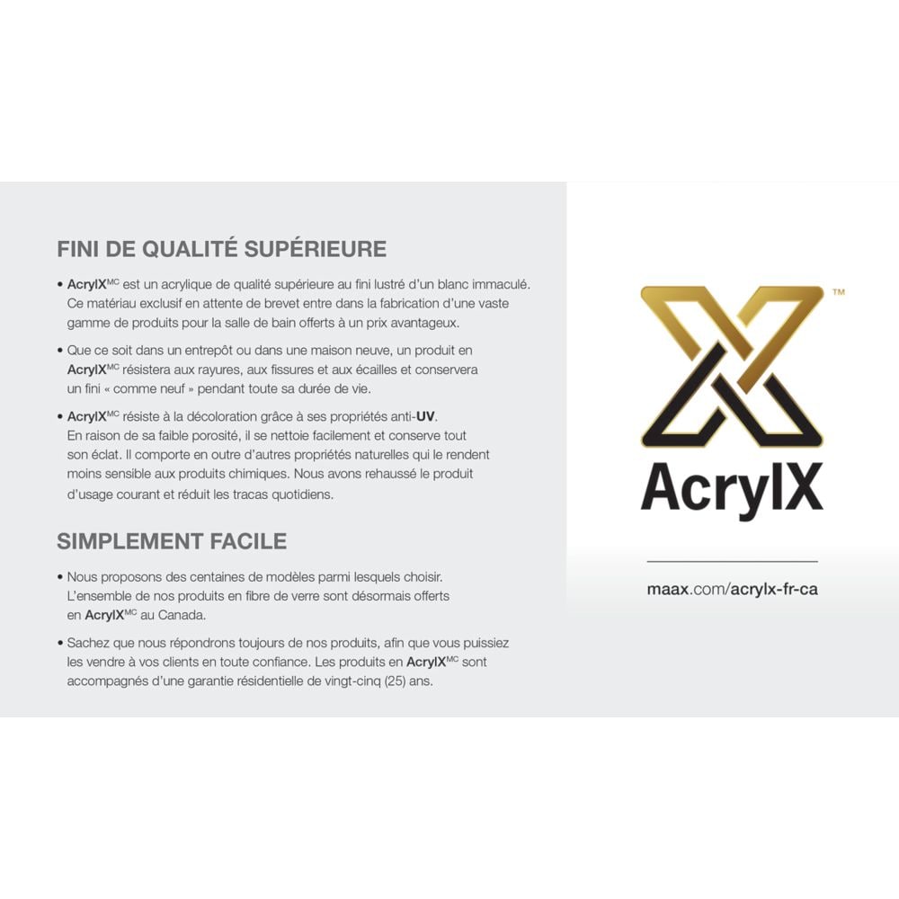 Sax 60 in. L x 32 in. W x 25 in. H 2-Piece Oval AcrylX Applied Acrylic Freestanding Bathtub, End Drain, in White with 14 inch Soaking Depth