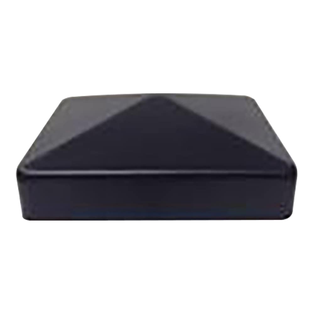 Capuchons de poteau en métal galvanisé noir de 6 po x 6 po