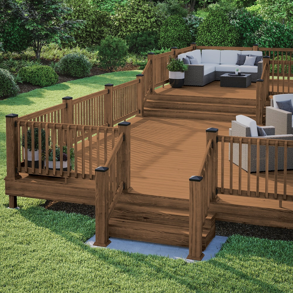 Capuchons de poteau en métal galvanisé noir de 6 po x 6 po